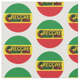 Reggae-konst med positiv ord Peace och Kärlek Tyg
