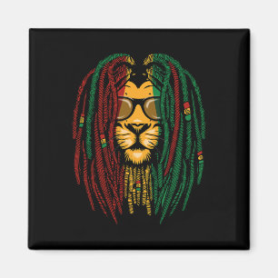 Reggae Lejon Dreadlocks Vild katt Rasta Afrika Ras Magnet