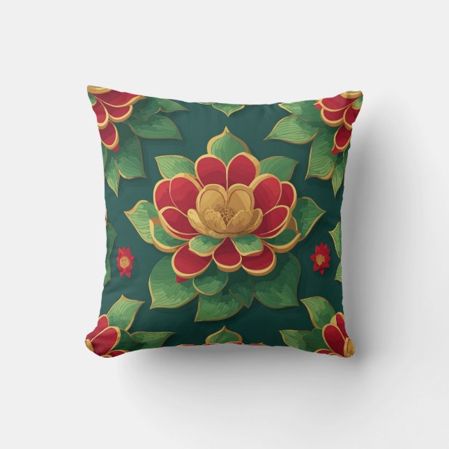 Reggae Lotus Flower Kudde (Framsida)