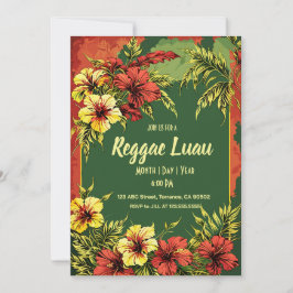 Reggae Luau Inbjudningar