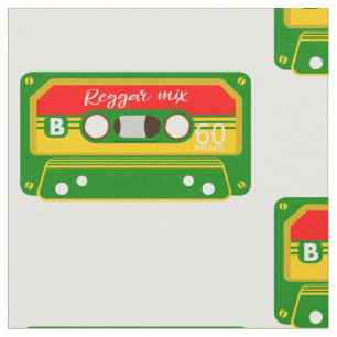 Reggae-mixa bandkassetteretro tyg