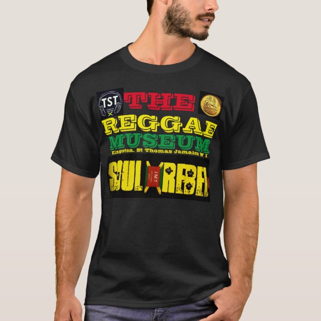 REGGAE MUSEUM MERCH Basic Mörk T-Shirt (Framsida)