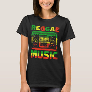 Reggae Music Boombox Jamaican T Shirt