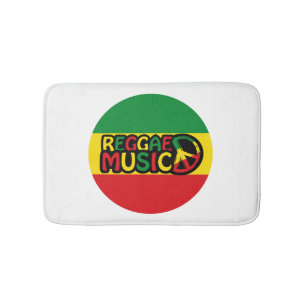 Reggae Music-design med rastafari stil och färg Badrumsmatta