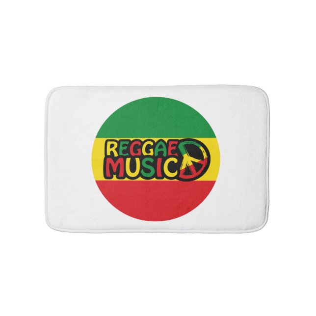 Reggae Music-design med rastafari stil och färg Badrumsmatta (Framsidan)