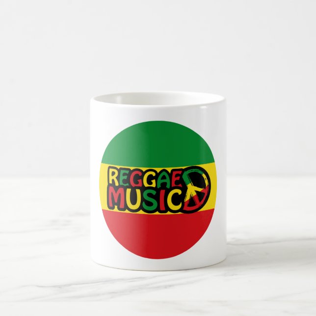 Reggae Music-design med rastafari stil och färg Kaffemugg (Center)