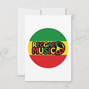 Reggae Music-design med rastafari stil och färg Kort