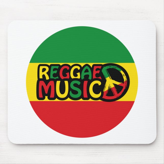 Reggae Music-design med rastafari stil och färg Musmatta (Framsidan)