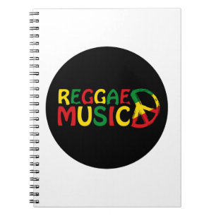Reggae Music design, reggae art Anteckningsbok