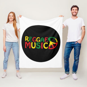 Reggae Music design, reggae art Fleecefilt