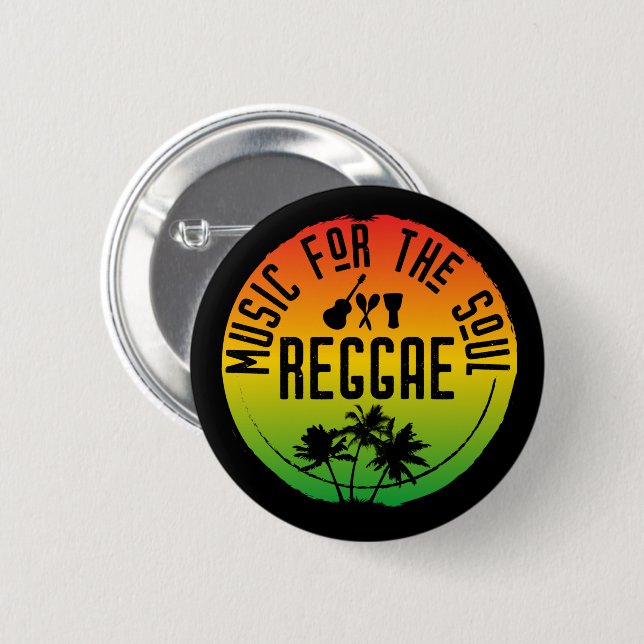 Reggae Music for Soul Reggae Älskare Knapp (Framsida & baksida)