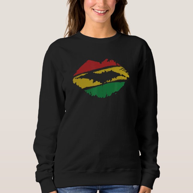 Reggae Music Jamaica Kissing Lips Flag Rastafari R T Shirt (Framsida)