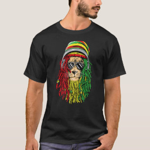 Reggae Music Jamaican Lejon Rasta Lejon om Rastafa T Shirt