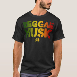 Reggae Music Lejon av Judah Rastafari Rasta Jamaic T Shirt