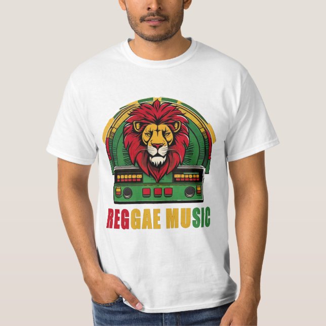 Reggae Music Lejon T Shirt (Framsida)