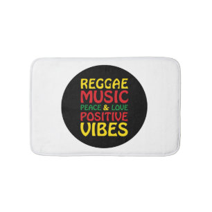 Reggae Music med positiv ord Badrumsmatta