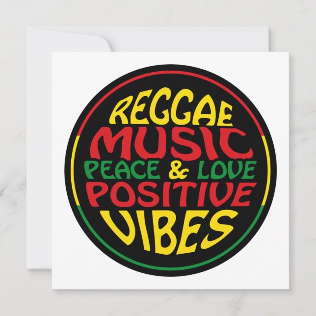 Reggae Music med positiv ord och citattecken (Framsida)