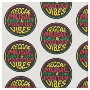 Reggae Music med positiv ord och citattecken Tyg