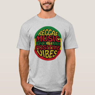 Reggae Music med positiv ord T Shirt