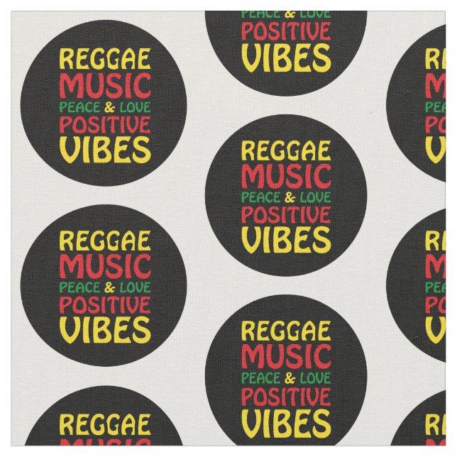 Reggae Music med positiv ord Tyg (Närbild)