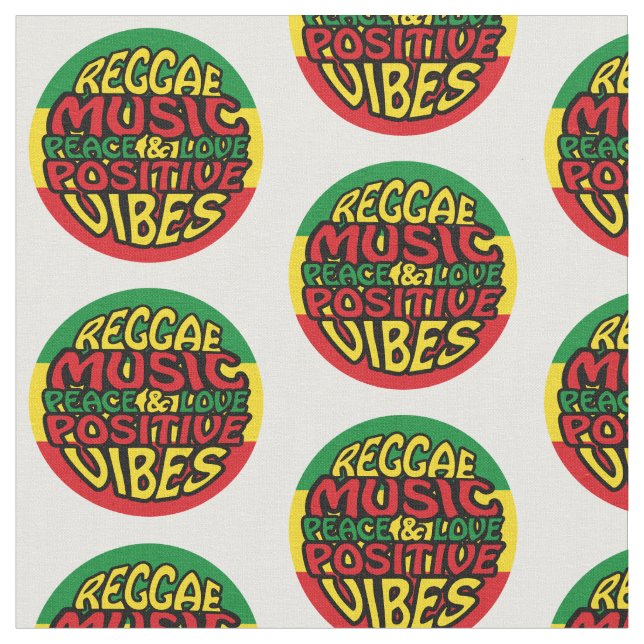 Reggae Music med positiv ord Tyg (Närbild)