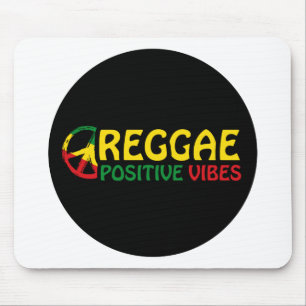 Reggae Music med positiv vibes och reggae flagga Musmatta