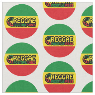 Reggae Music med positiv vibes och reggae flagga Tyg
