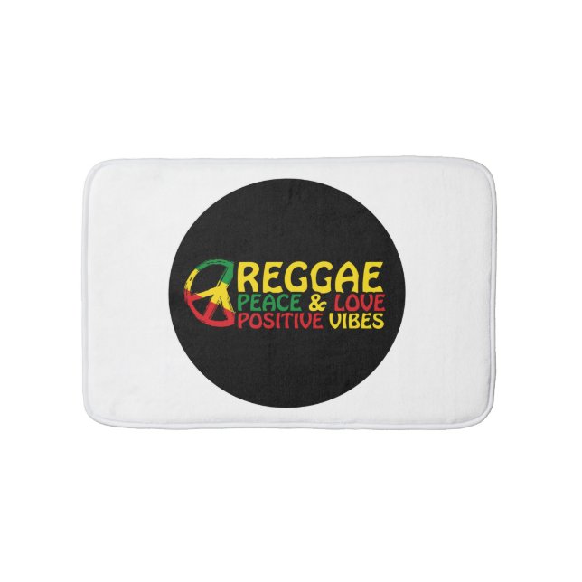 Reggae Music med positiva citattecken Badrumsmatta (Framsidan)