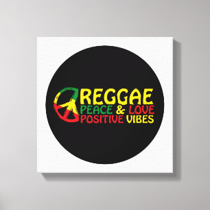 Reggae Music med positiva citattecken Canvastryck