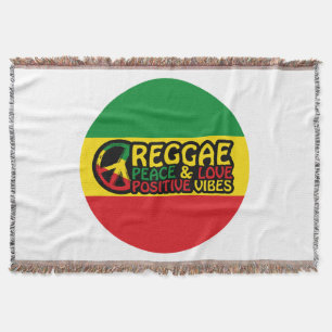 Reggae Music med positiva citattecken Filt