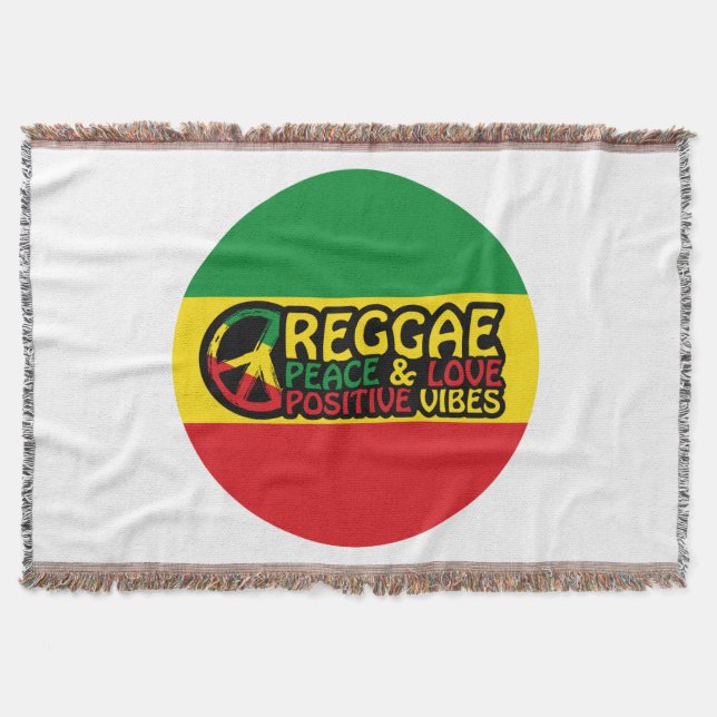 Reggae Music med positiva citattecken Filt (Framsidan)
