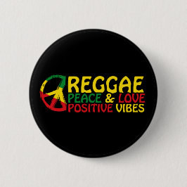 Reggae Music med positiva citattecken Knapp