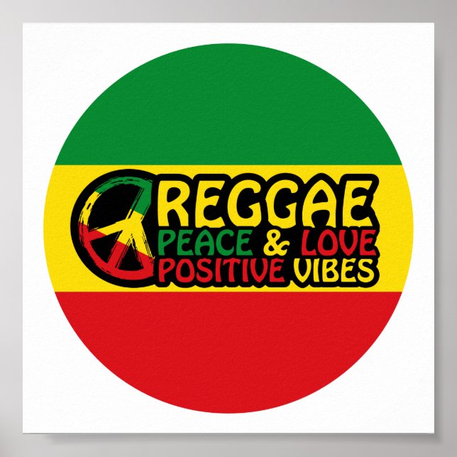 Reggae Music med positiva citattecken Poster (Framsidan)