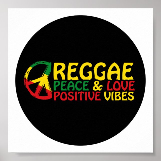 Reggae Music med positiva citattecken Poster (Framsidan)