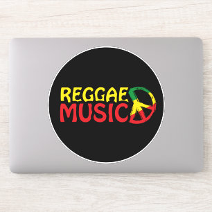 Reggae Music - model2b-Circle-black Klistermärken