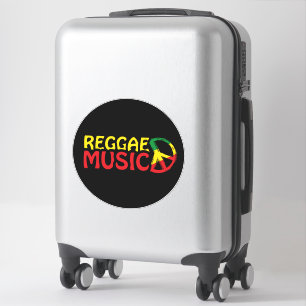 Reggae Music - model2b-Circle-black Klistermärken