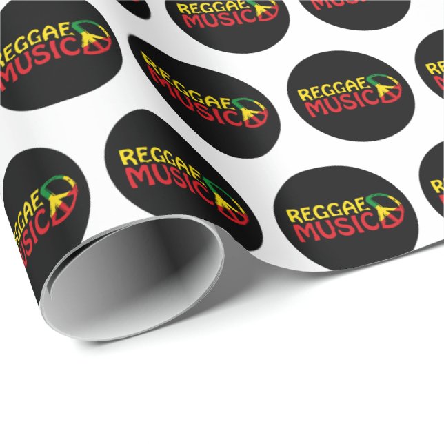 Reggae Music - model2b-Circle-black Presentpapper (Rullad Hörn)