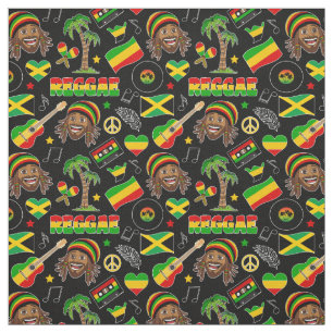 Reggae Music Mönster Tyg