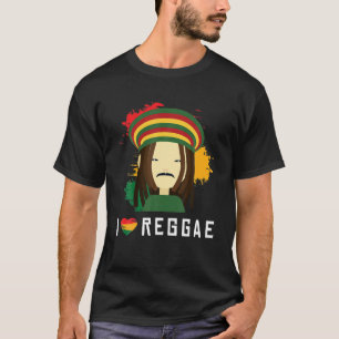 Reggae Music Rastafari Dreadlocks Reggaeton Jamaic T Shirt