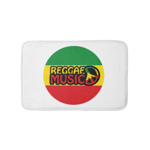 Reggae Music, reggae-konst med fredssymbol Badrumsmatta