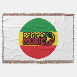 Reggae Music, reggae-konst med fredssymbol Filt