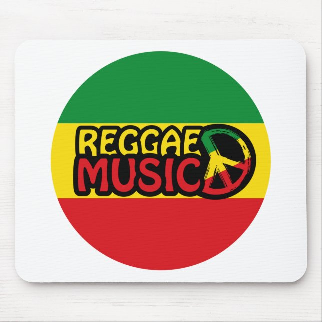 Reggae Music, reggae-konst med fredssymbol Musmatta (Framsidan)