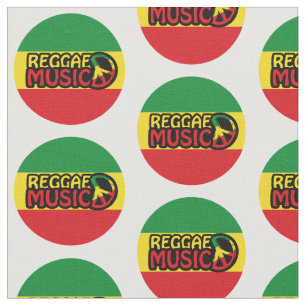 Reggae Music, reggae-konst med fredssymbol Tyg