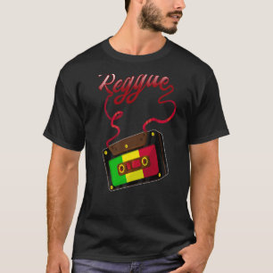 Reggae Music Retro Cassette Tape Jamaica Rasta Reg T Shirt