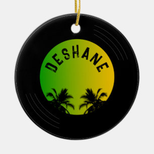 Reggae Music Vinyl Record God jul Julgransprydnad Keramik