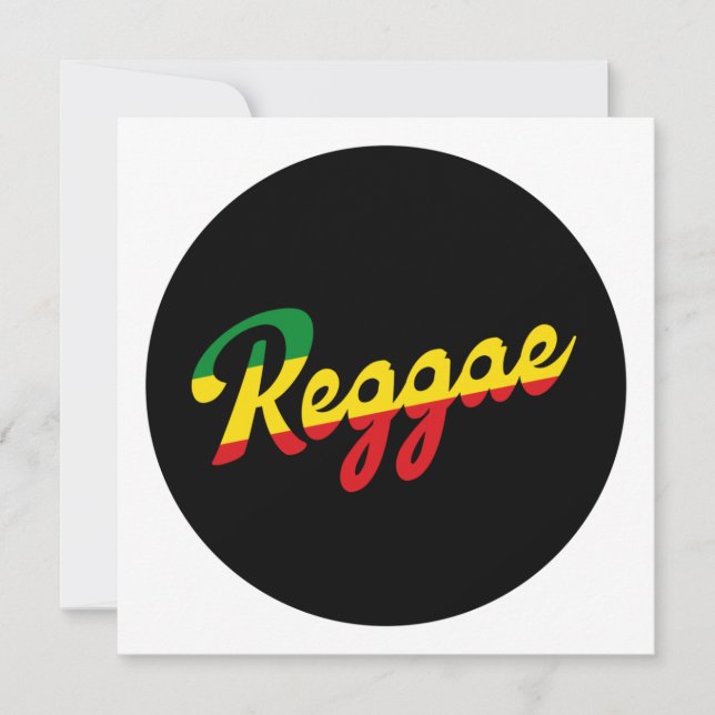 Reggae Music with reggae flagga färg (Framsida)