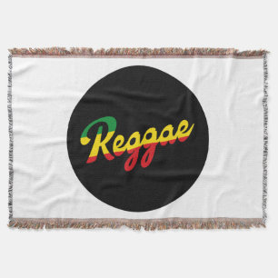 Reggae Music with reggae flagga färg Filt