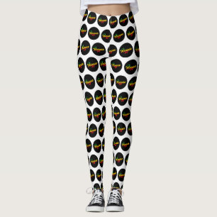 Reggae Music with reggae flagga färg Leggings