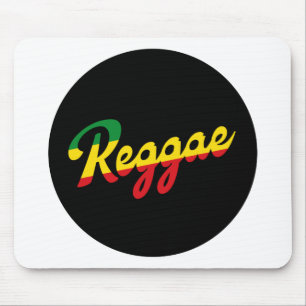 Reggae Music with reggae flagga färg Musmatta