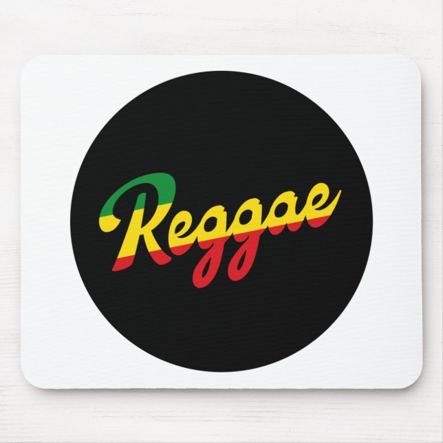 Reggae Music with reggae flagga färg Musmatta (Framsidan)